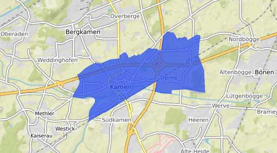 Bodenrichtwertkarte Kamen Kamen Mitte